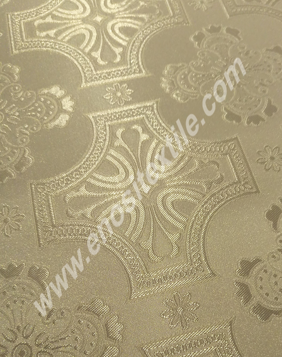 KL-032 White-Silver Brocade Fabrics